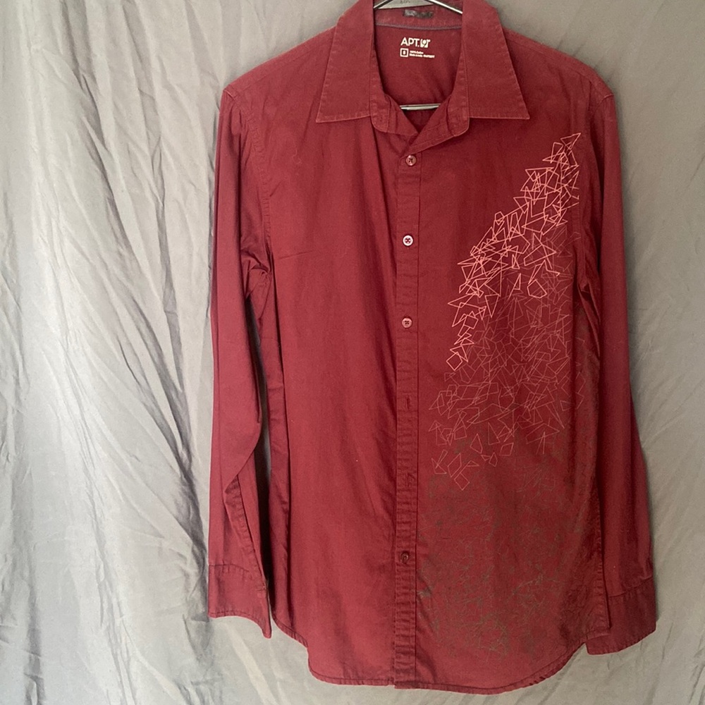 Fun burgundy button down